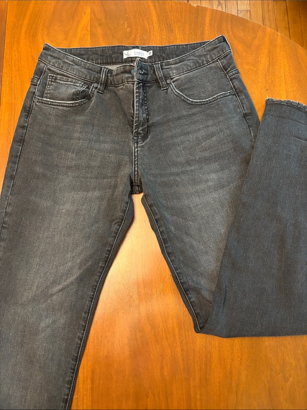 Carve Designs Straight Leg Jeans in Charcoal Black Wash